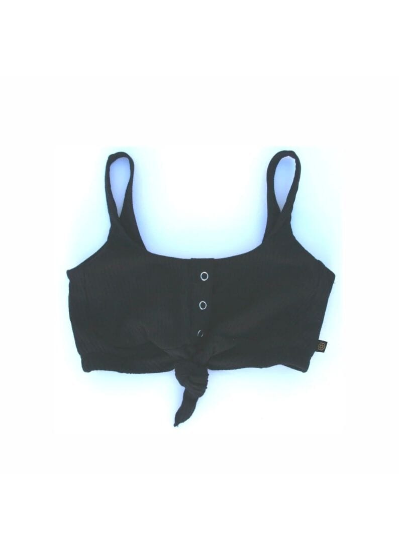 Honeycut Knot-Yet Top Black-Closeout