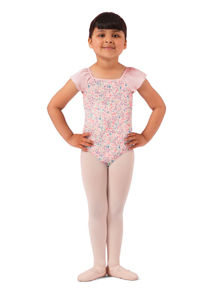Bloch M1556C Floral Cap Sleeve Tutu Pink - Front