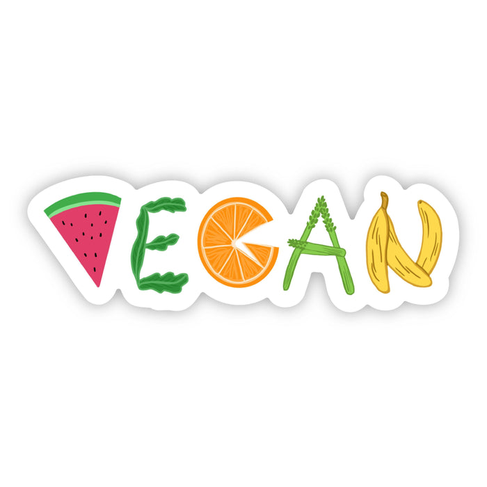 Vegan Food Lettering Sticker