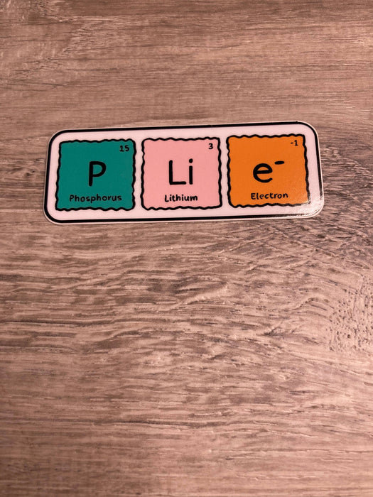 Periodic Table Plie Vinyl Sticker