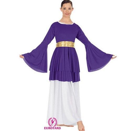 Eurotard Double Layer Peplum Top With Bell Sleeves - Child