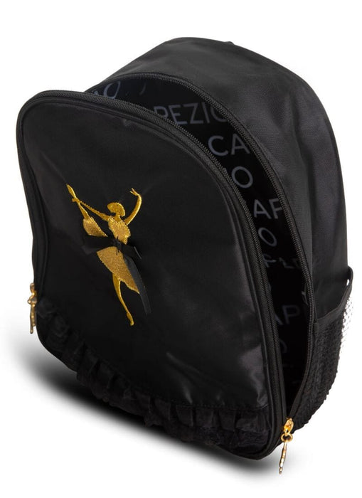 Capezio B280 Ballet Bow Backpack Black - Open