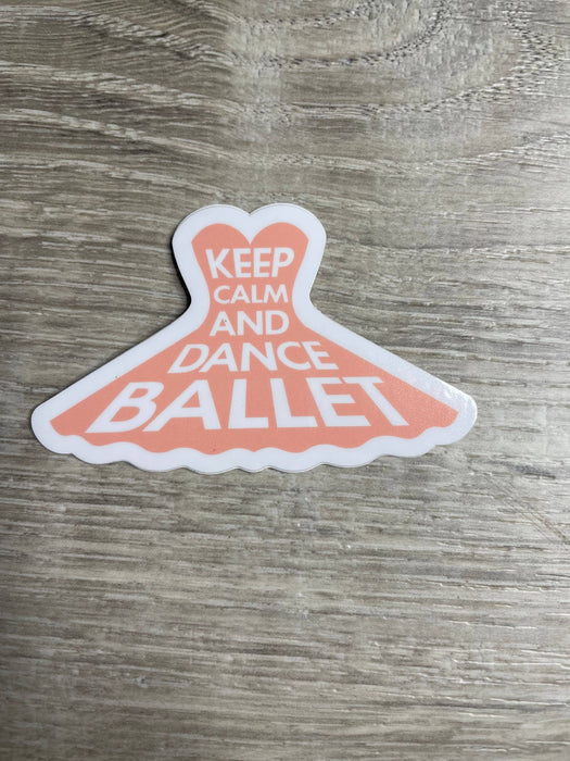 Keep Calm and Dance Ballet Vinyl Sticker