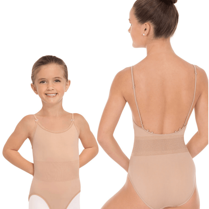 Padded Leotard with clear straps - You Go Girl Dancewear