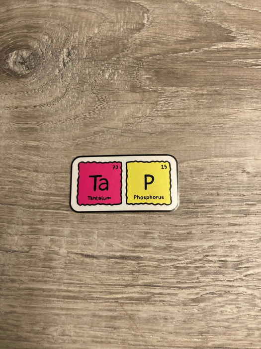 Periodic Table Tap Vinyl Sticker