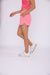 Highwaist Athleisure Shorts with Elasticized Waistband - Bubblegum