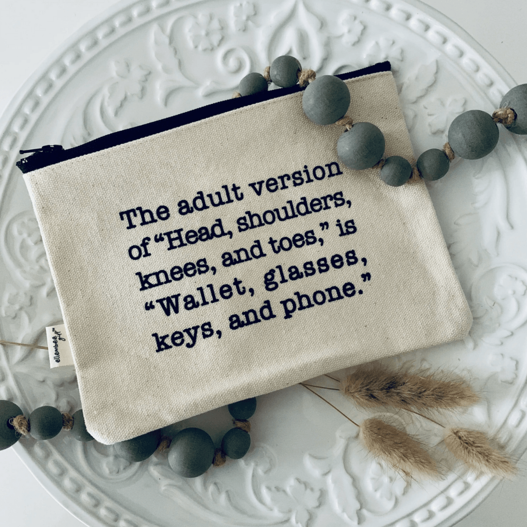 Wallet Glasses Keys and Phone Comical and Sassy Zipper Pouch