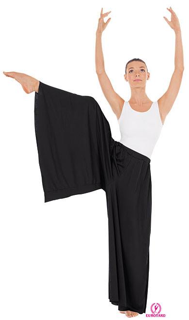 thumbnail image 2 of EUROTARD Women's Palazzo Pants - Elastic Waist Flow Dance Pants (Multiple Colors & Sizes) 2 of 13