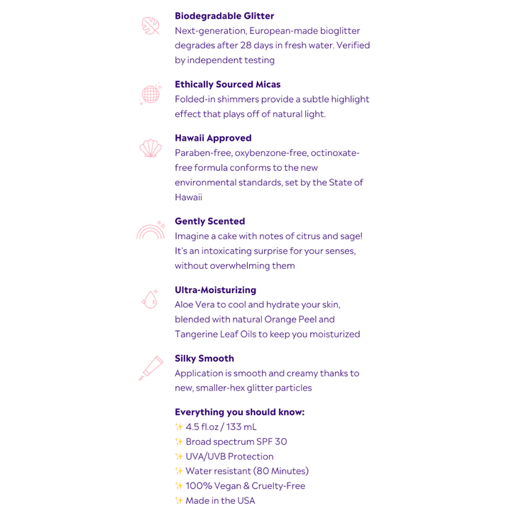 Bioglitter Sunscreen- Love Shack (4.5oz)