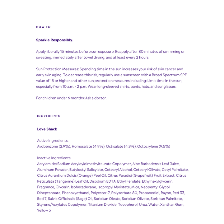 Bioglitter Sunscreen- Love Shack (4.5oz)