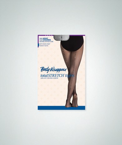 Body Wrappers A64 Adult Rhinestone Seamed Fishnet Tights