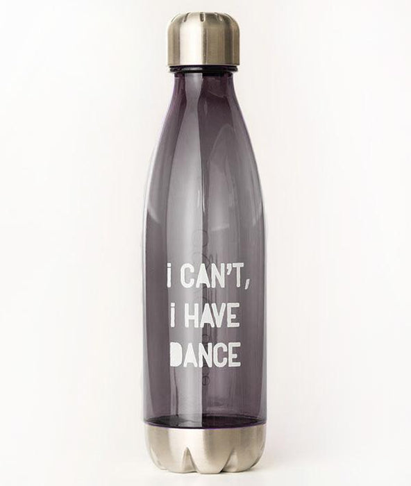 Graphite colored "I Can't, I Have Dance" Water Bottle