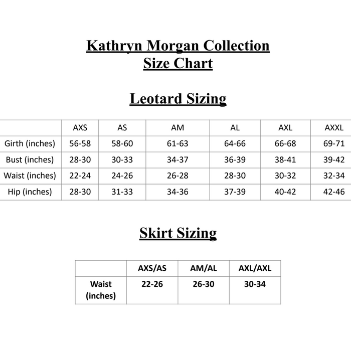 Kathryn Morgan Sizing Chart