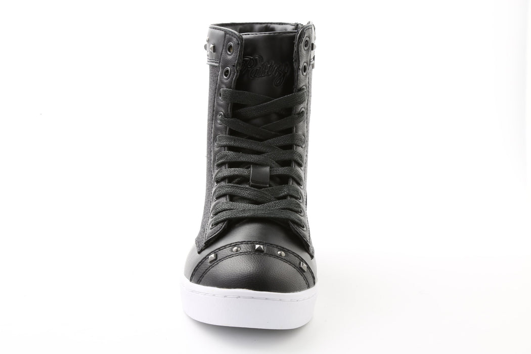 Pastry Military Glitz Adult Women's Sneaker Boot in Black/White