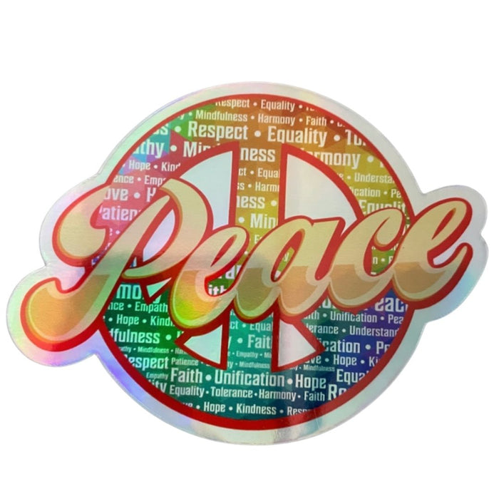 Peace Hologram Vinyl Sticker