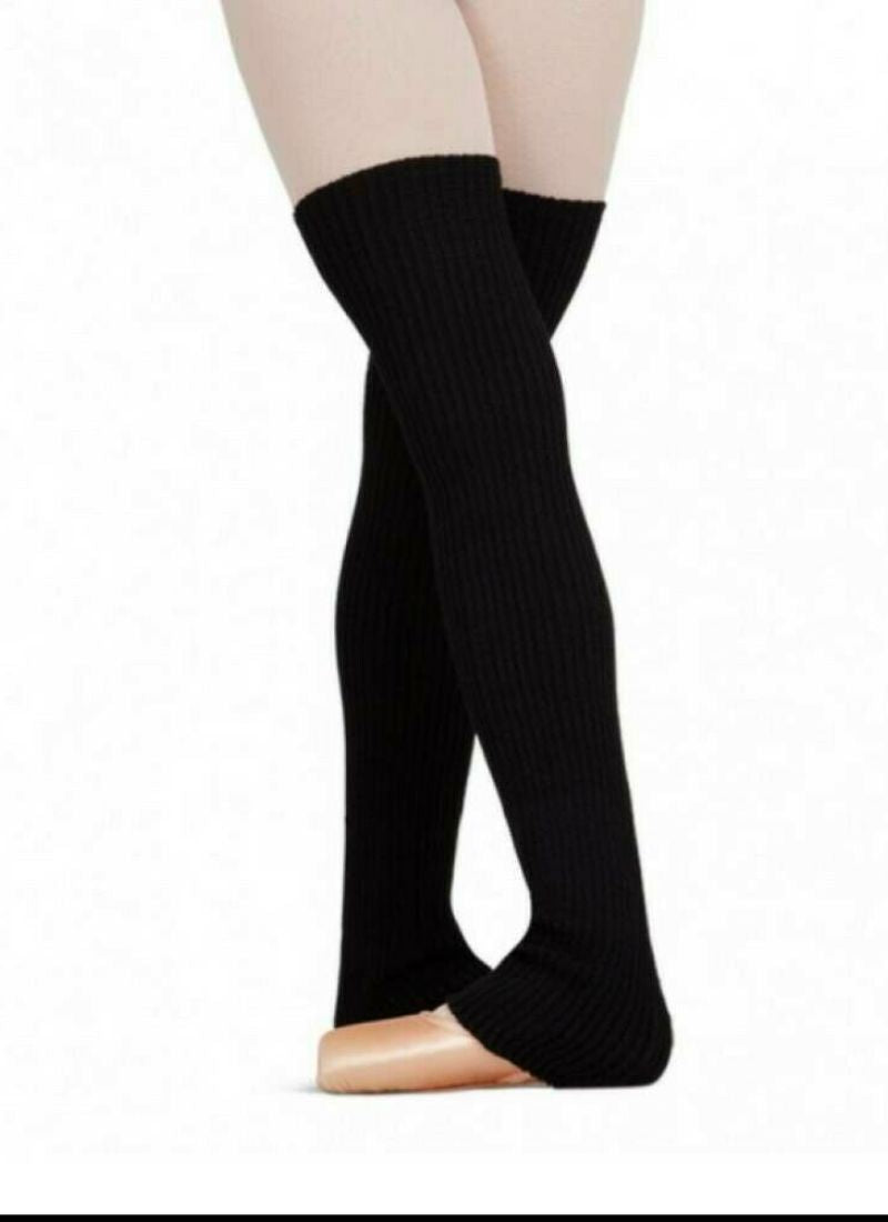 Capezio CK10954W Adult 27" Ribbed Legwarmer - Black