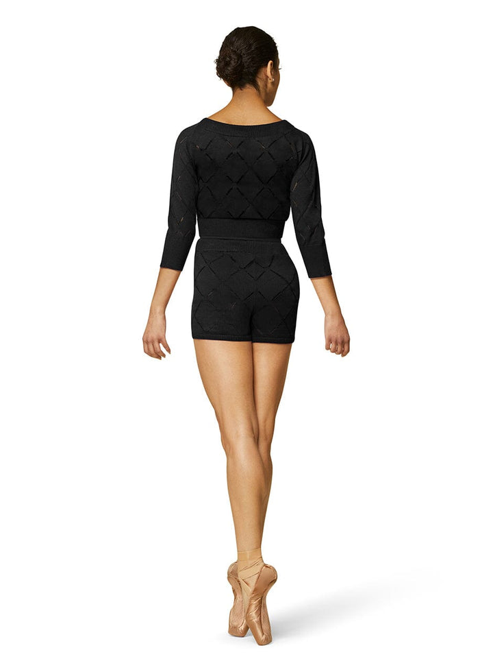 Bloch R3134 Diamond Knit Short Black - Back