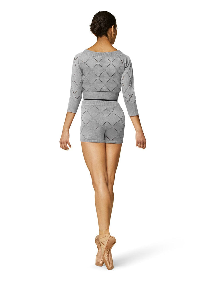 Bloch R3134 Diamond Knit Short Gunmetal - Back