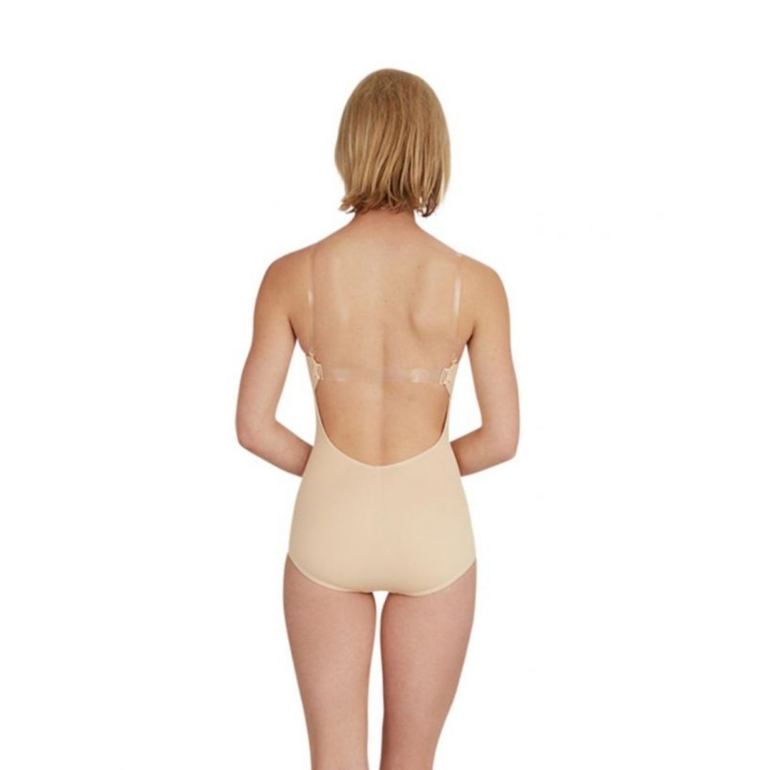 Capezio Camisole Leotard with Bratek® - Tan - Back - Style:3565