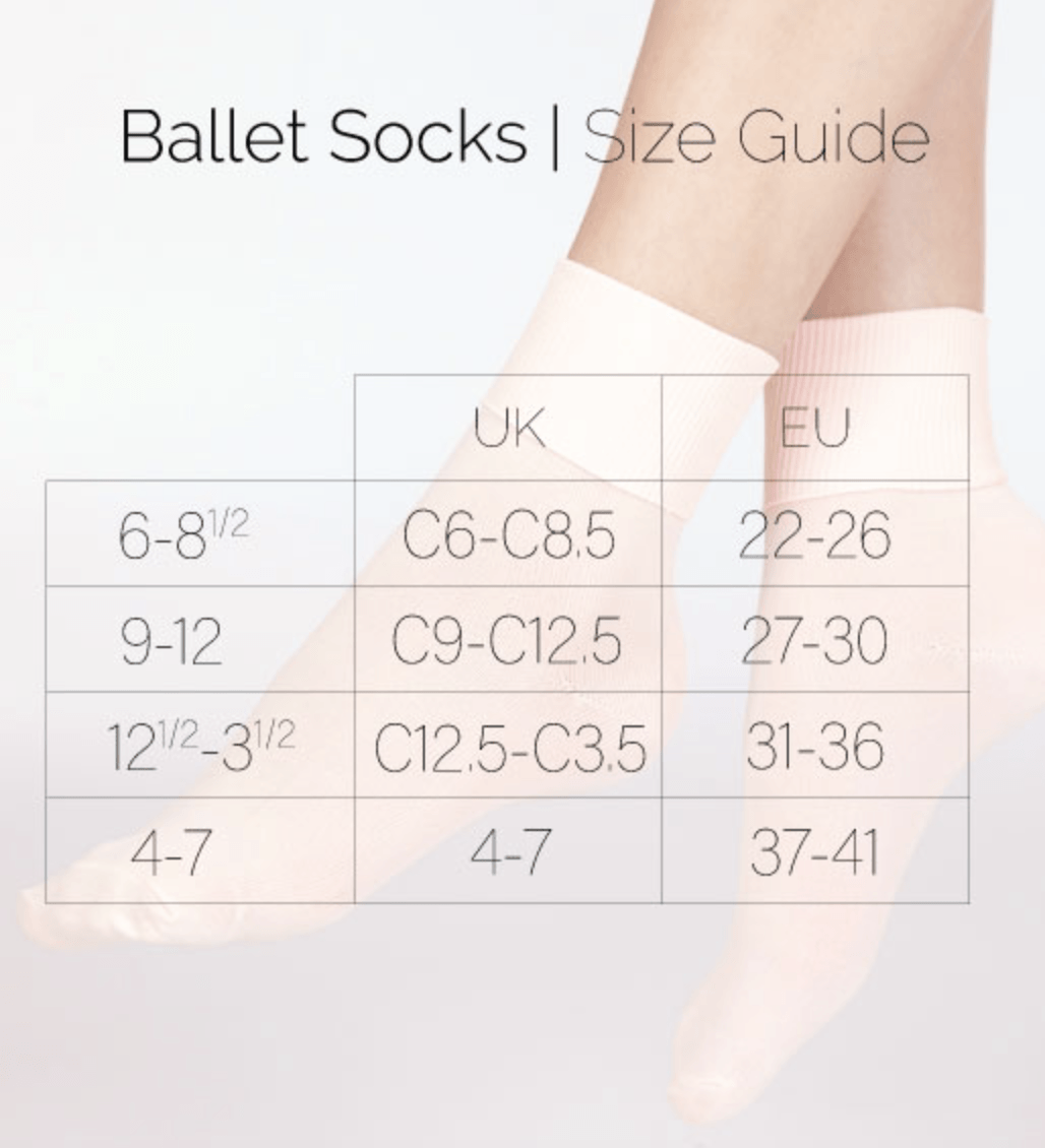 Silky Dance SHDEBS Essentials Ballet Sock - Chart
