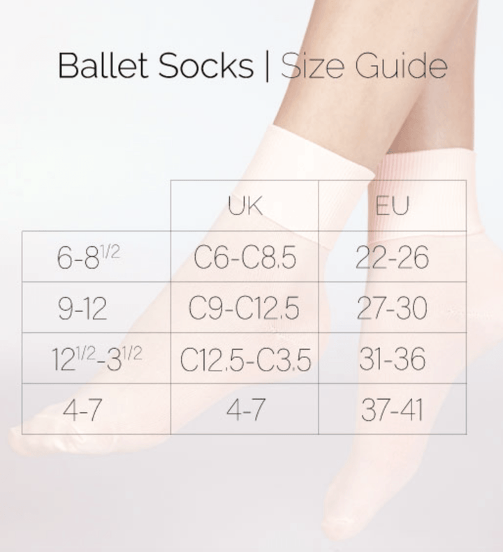 Silky Dance SHDEBS Essentials Ballet Sock - Chart