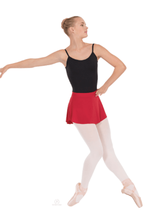 Eurotard 06121 Pull On Mini Ballet Skirt - Adult red
