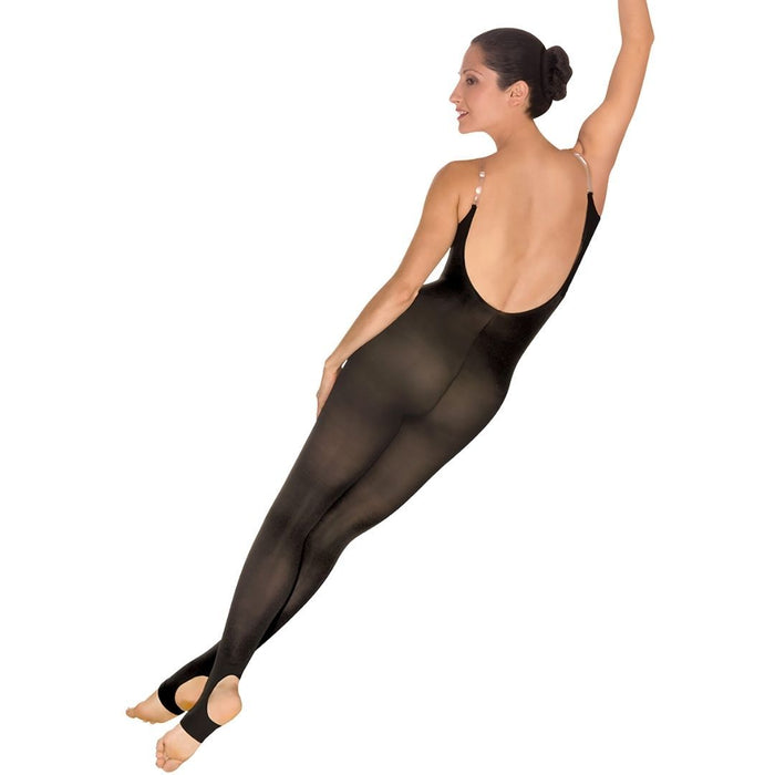Body Wrappers A93 TotalSTRETCH® Camisole Body Stirrup Tights Black