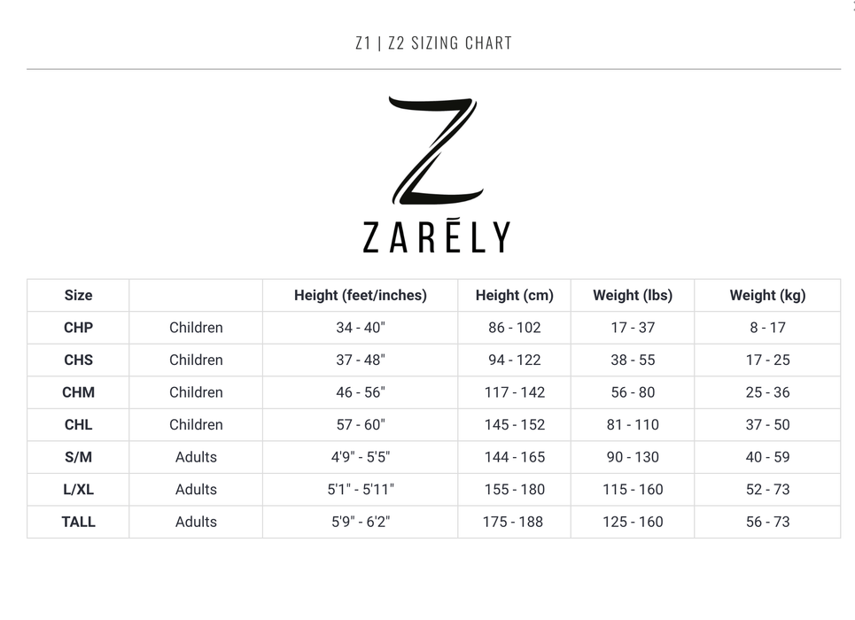 Zarely Tight Sizing Chart