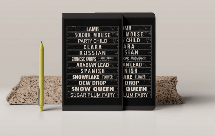 Nutcracker Subway Scroll 6" x 9" Journal