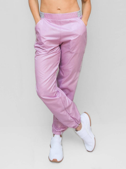 Dusty Pink Satin Sweatpants