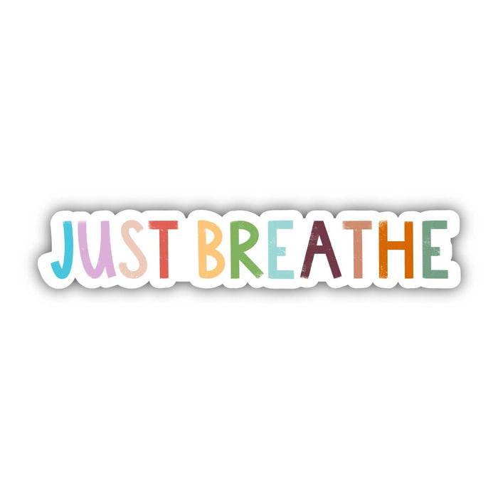 Just Breathe - Multicolor Lettering Sticker