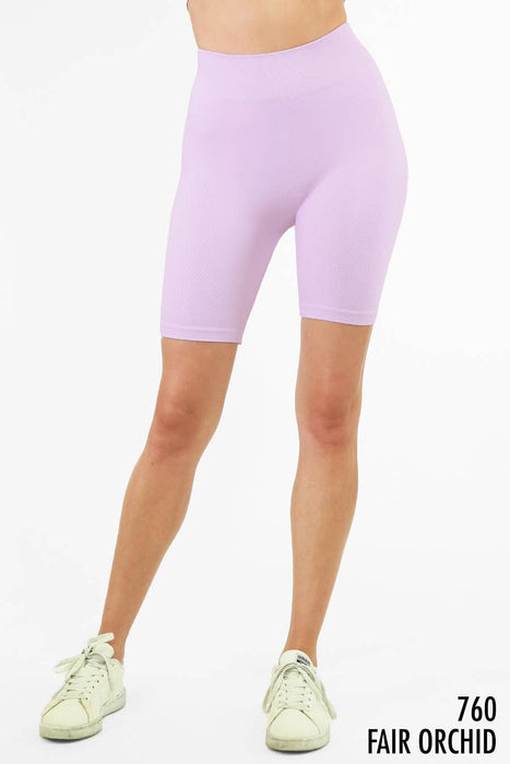 Chevron Highwaist Biker Shorts - Women's Clothing