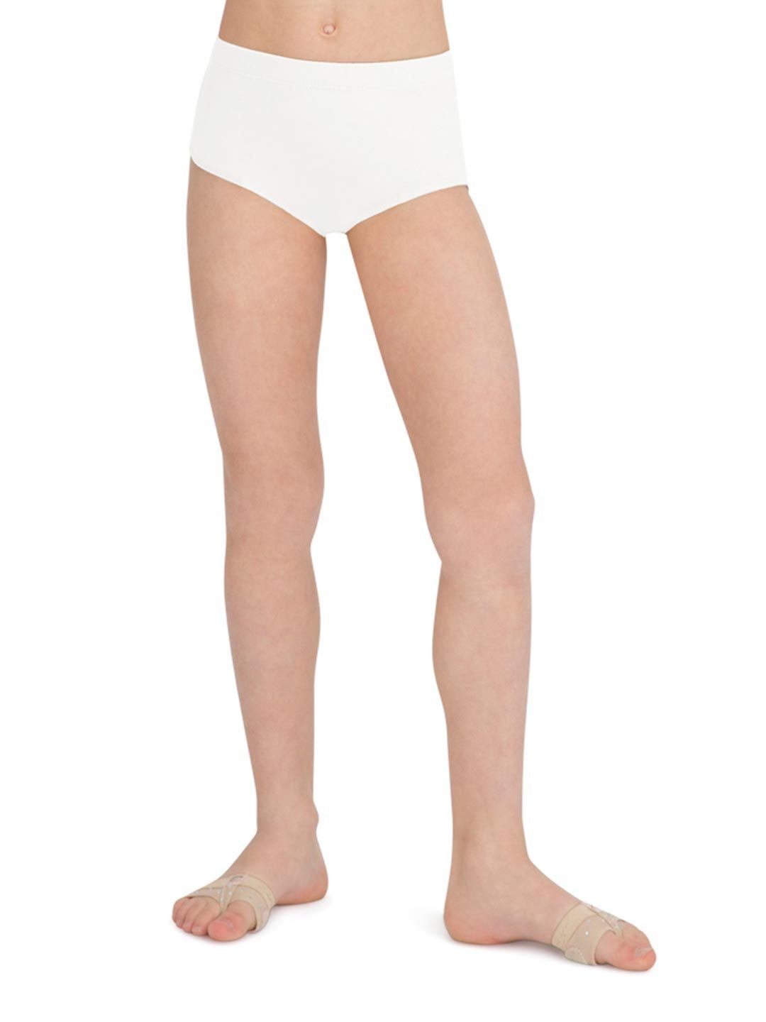 Capezio Brief - Girls - White - Front - Style: TB111C