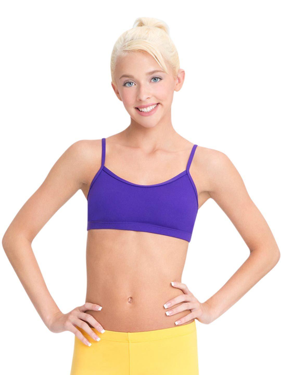 Capezio Camisole Bra Top - Purple - Front - Style:TB102