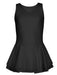 Capezio Double Layer Skirt Tank Dress - Girls - Black - Front - Style:CC877C
