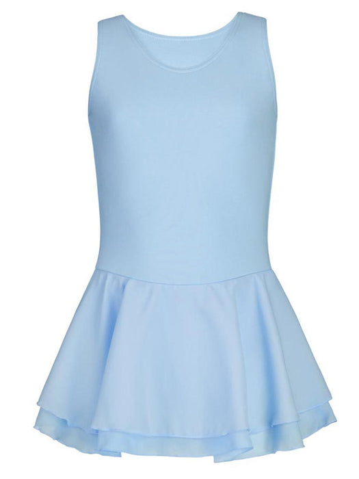 Capezio Double Layer Skirt Tank Dress - Girls - Blue - Front - Style:CC877C