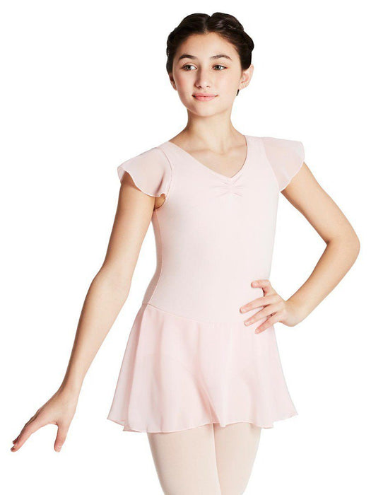 Capezio Flutter Sleeve Dress - Girls - Pink - Style:11305C