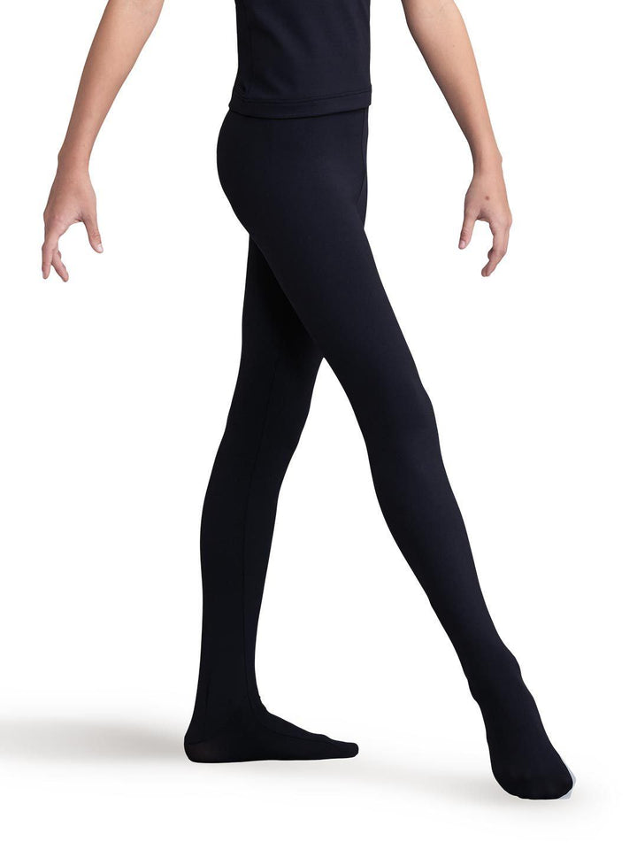 Capezio Footed Tights Boys Black 10361B f