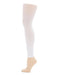 Capezio Footless Tight w Self Knit Waist Band - Girls - White - Style:1917C