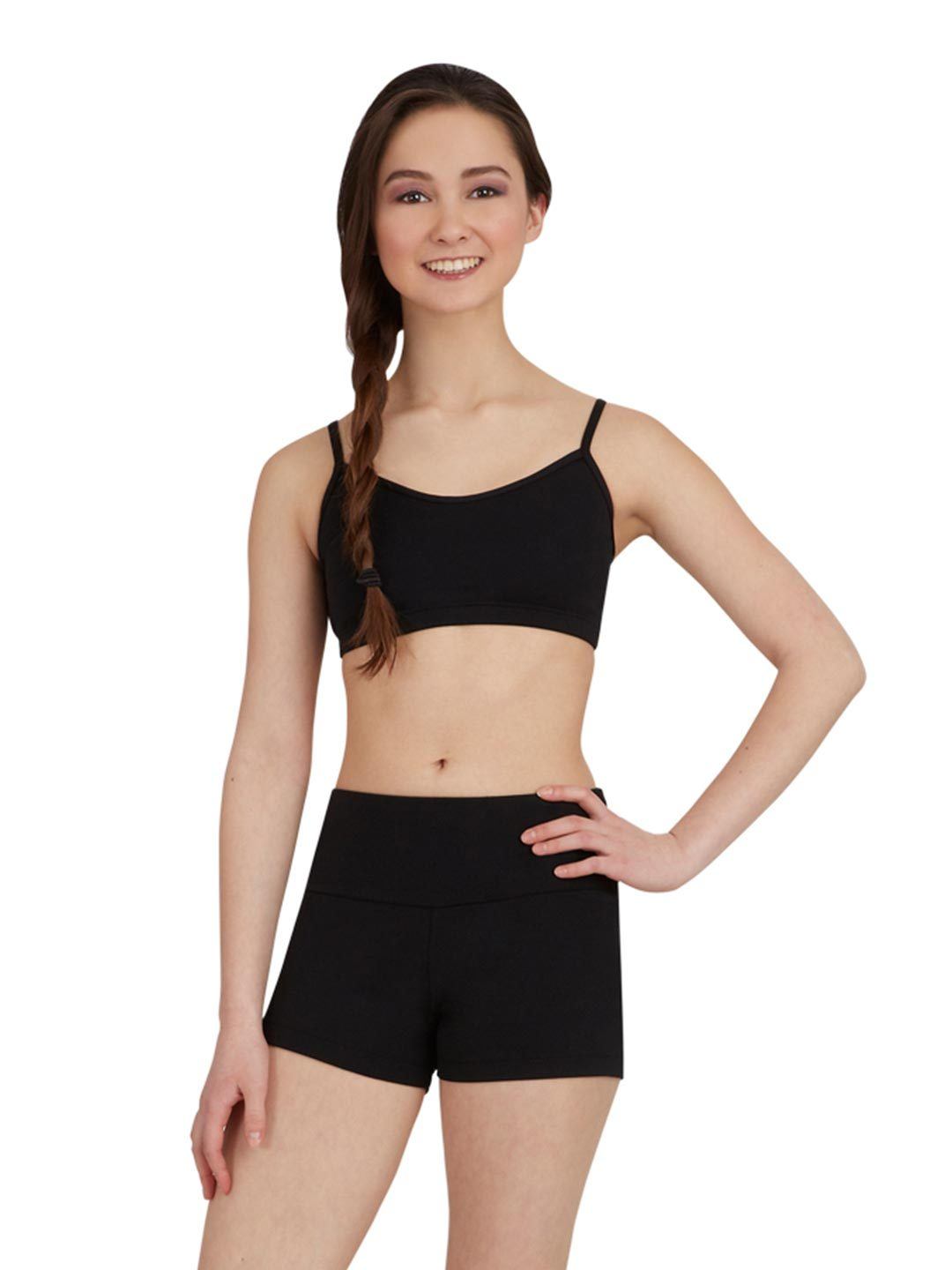 Capezio Gusset Shorts - Black - Front - Style:TB130