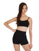 Capezio High Waisted Shorts - Black - Front - Style:TB131