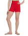 Capezio High Waisted Shorts - Red - Front - Style:TB131