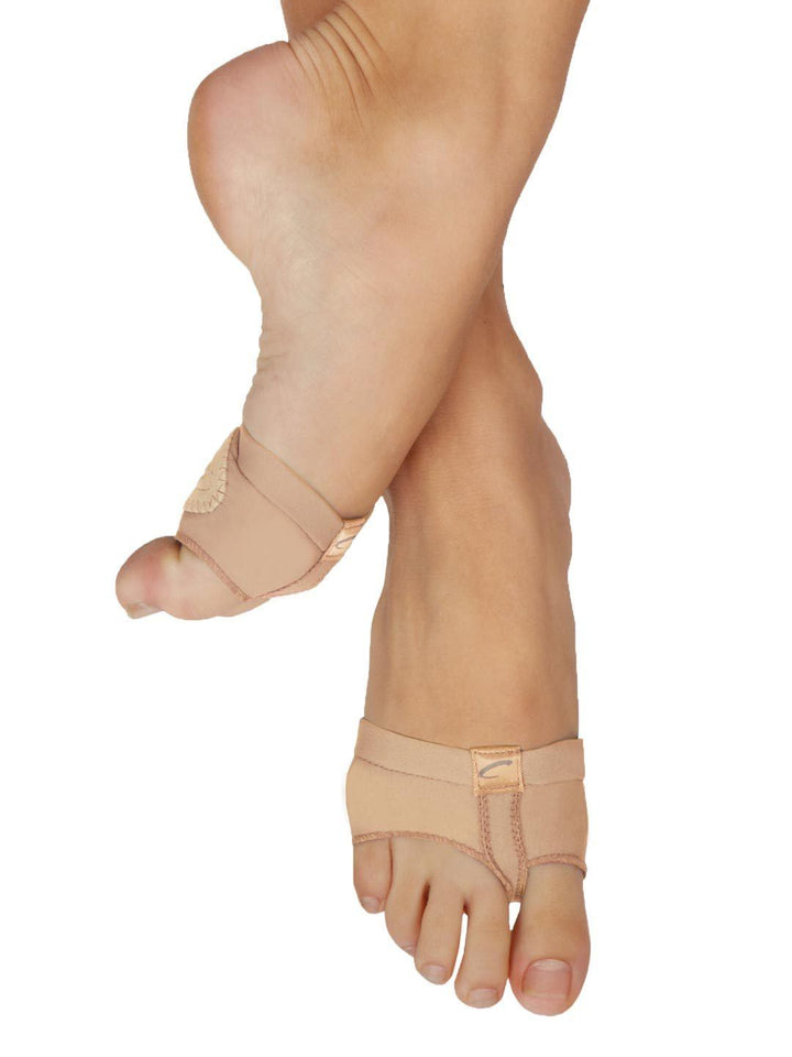 Capezio Jelz footUndeez - Tan - Front - Style:H07G