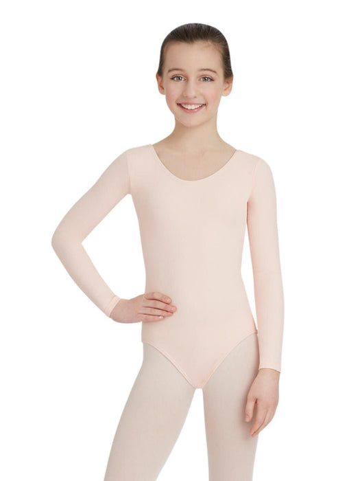 Capezio Long Sleeve Leotard - Girls - Pink - Front - Style:TB134C