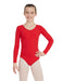 Capezio Long Sleeve Leotard - Girls - Red - Front - Style:TB134C