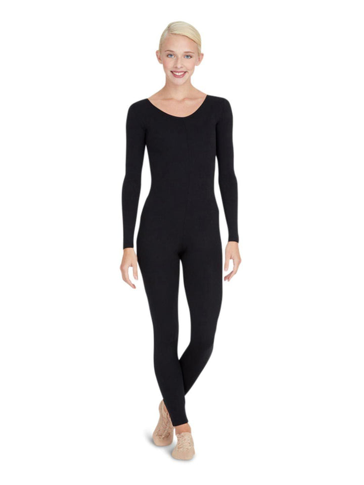 Capezio Long Sleeve Unitard - Black - Front - Style:TB114