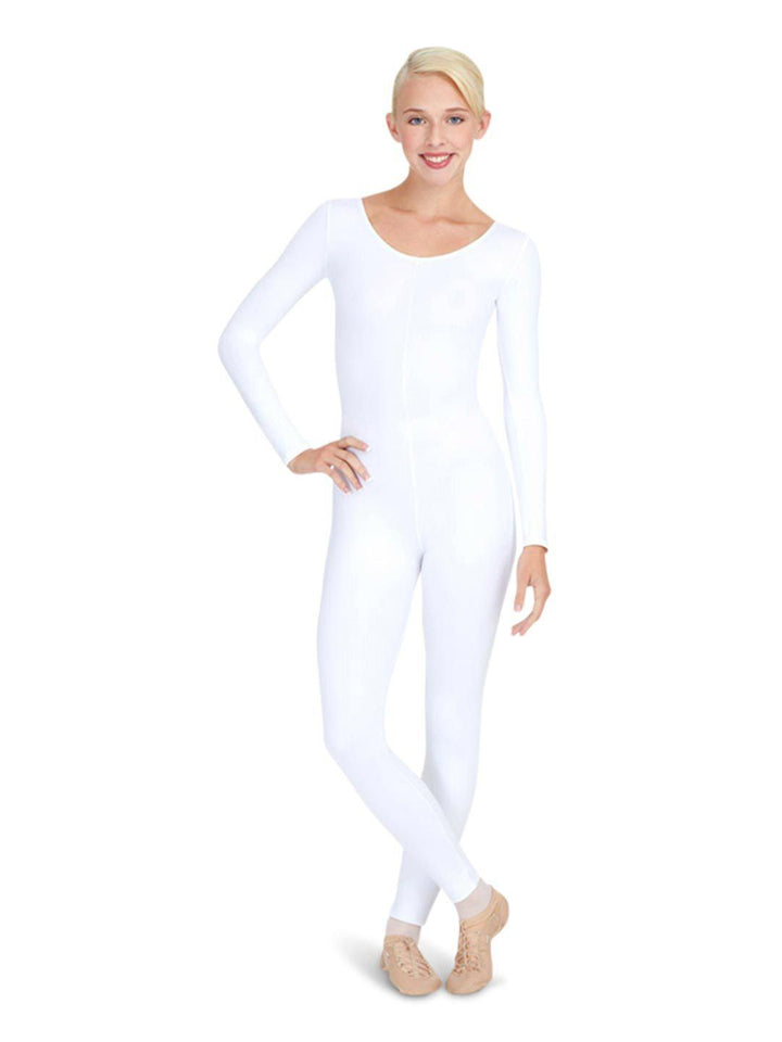 Capezio Long Sleeve Unitard - White - Front - Style:TB114