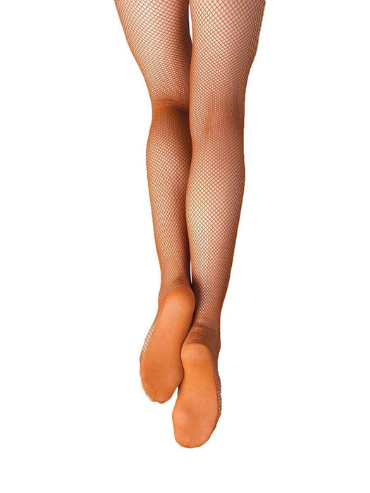 Capezio Professional Fishnet Seamless Tight - Brown - Front - Style:3000