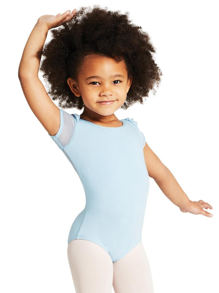 Capezio Puff Sleeve Keyhole Back Leotard - Girls - Blue - Style:11311C