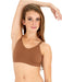 Capezio Seamless Clear Back Bra - Brown - Front - Style:3683